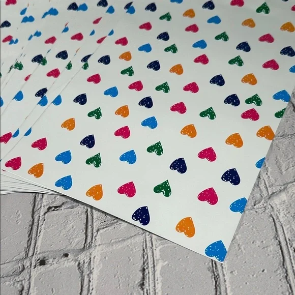 Poly Mailers 50 Pack 10x13 Colorful Hearts Design Pink Blue Orange Green - Picture 3 of 7